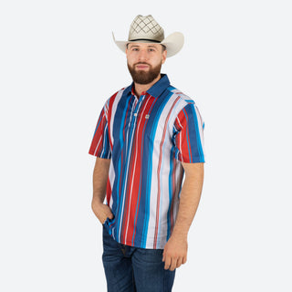 Playera Polo Kimes Ranch Rein Blue Caballero