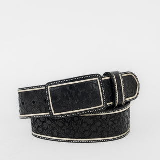 Cinturón Cincelado Láser Pita Negro Caballero