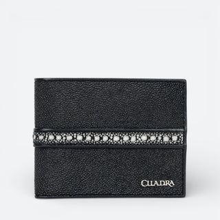 Billetera Cuadra Mantarraya Negro Caballero