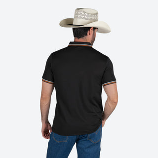 Playera Polo Rodeo Negro Caballero