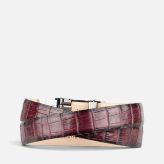 Cinturón Cuadra Alligator Fine Vino Caballero