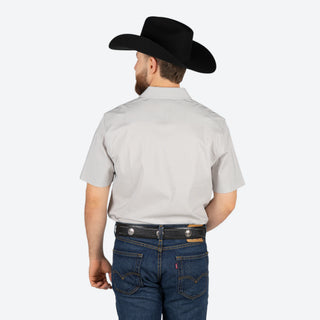 Camisa Kimes Ranch Linville Short Sleeve Silver White Caballero