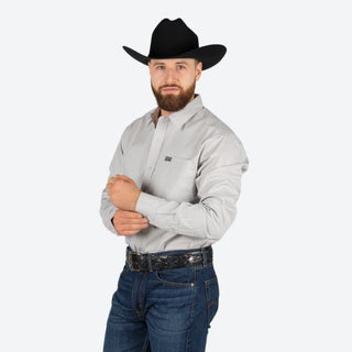 Camisa Kimes Ranch Linvilla Long Sleeve Silver White Caballero