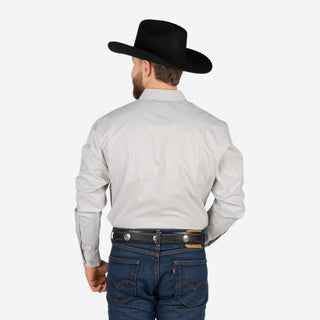 Camisa Kimes Ranch Linvilla Long Sleeve Silver White Caballero
