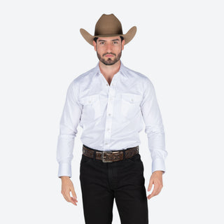 Camisa Rodeo Blanco Liso Caballero