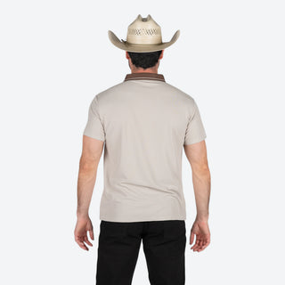 Playera Polo Rodeo Beige Chocolate Caballero