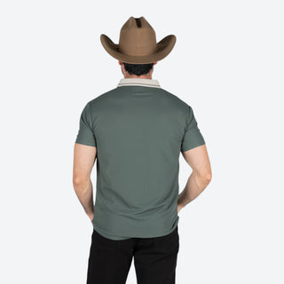 Playera Polo Rodeo Olivo Gris Caballero