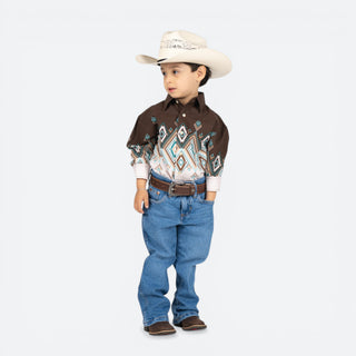 Camisa Panhandle Aztec Choco Niño