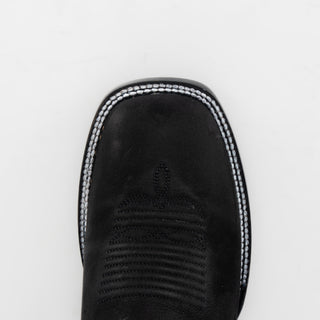 Botín Coyote Ranch Guadalupe Nobuck Negro Caballero