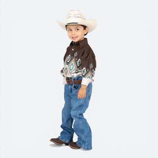 Camisa Panhandle Aztec Choco Niño