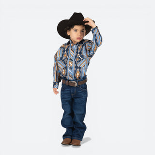Camisa Rock & Roll Denim Aztec Niño