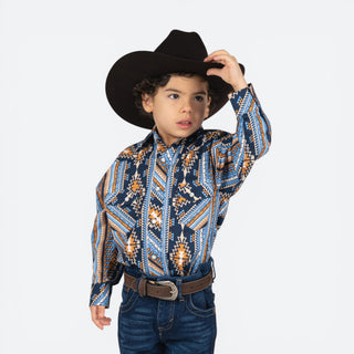 Camisa Rock & Roll Denim Aztec Niño