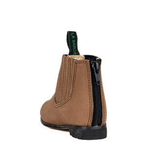 Botín La Barca 111 Suela de Cuero BK Caoba Bebé