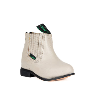 Botín La Barca 111 Suela de Cuero Piel Hueso Bebé