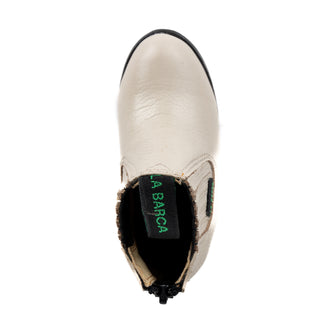 Botín La Barca 111 Suela de Cuero Piel Hueso Bebé