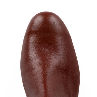 Botín La Barca 603 Suela de Hule Piel Ladrillo Niño