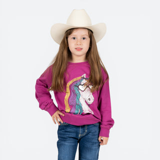 Blusa Rock & Roll Denim Unicornio Niña