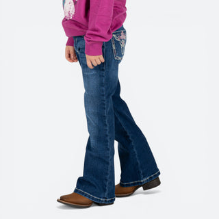 Jeans Wrangler Cráneo Rosa Niña