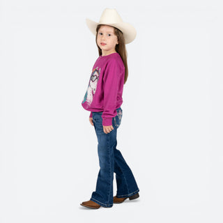 Blusa Rock & Roll Denim Unicornio Niña