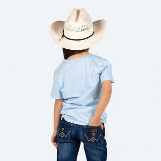 Blusa Wrangler Cráneo Celeste Niña