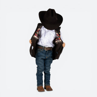 Chaleco Rock & Roll Denim Aztec Choco Niño