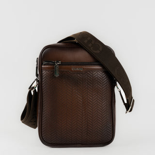 Bandolera Cuadra Res Azteca Miel Caballero