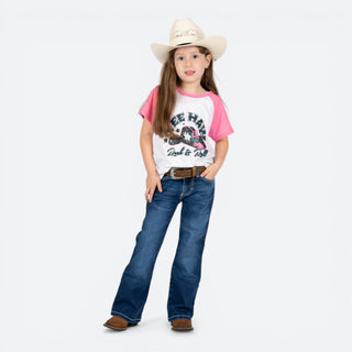 Blusa Rock & Roll Denim Rosa Niña
