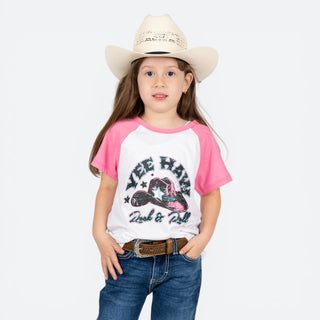 Blusa Rock & Roll Denim Rosa Niña