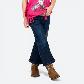 Jeans Wrangler Boot Cut Bordado Niña