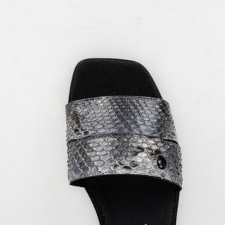 Sandalia Franco Cuadra Pitón Becerro Murray Azul Dama