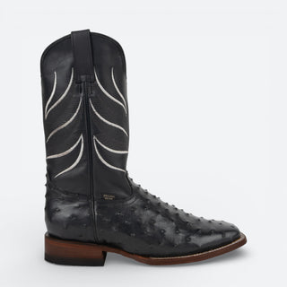 Bota Reyme 046 Grabado Avestruz Negro Caballero