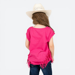 Blusa Rock & Roll Denim Cráneo Rosa Niña
