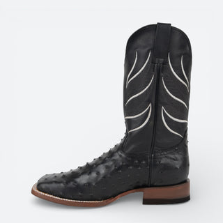 Bota Reyme 046 Grabado Avestruz Negro Caballero