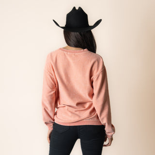 Blusa Rock & Roll Denim Pullover Wtih Coral Dama