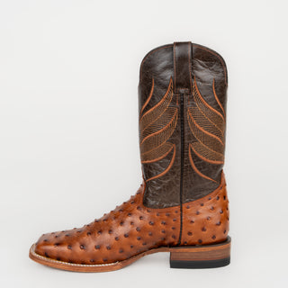 Bota Coyote Ranch Ojinaga Grabado Avestruz Shedron Caballero