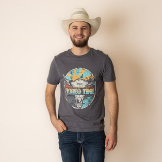 Playera Rock & Roll Denim Dale Brisby Charcoal Caballero