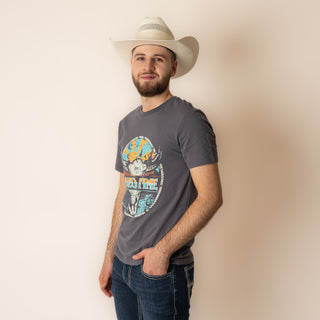 Playera Rock & Roll Denim Dale Brisby Charcoal Caballero