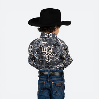 Camisa Rock & Roll Denim Aztec Black Niño
