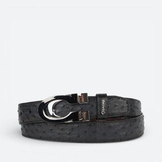 Cinturón Cuadra Avestruz Báltico Azul Caballero