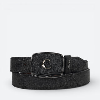 Cinturón Cuadra Mantarraya Negro Caballero