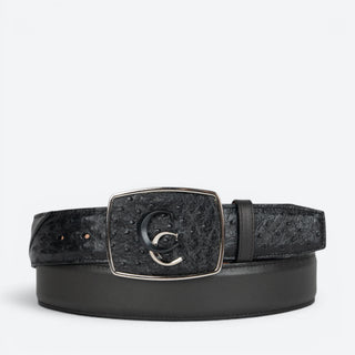 Cinturón Cuadra Aveztruz Negro Caballero