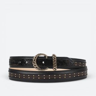 Cinturón Cuadra Pitón Sanded Café Dama