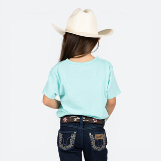 Blusa Wrangler Caballo Turquesa Niña