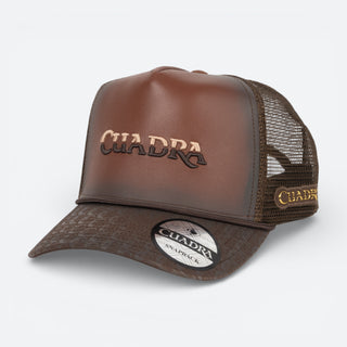 Gorra Cuadra Piel Café