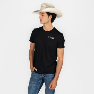 Playera Rock & Roll Denim Graphic Tee Black Caballero