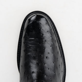 Bota Franco Cuadra Avestruz Ternera Inca Negro Doble Cierre Caballero