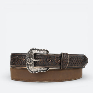 Cinturón Chicho Cincelado Piel Café Caballero