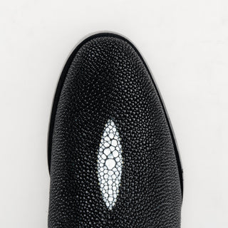 Botín Franco Cuadra Mantarraya Negro Dama