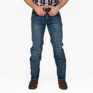 Jeans Rock & Roll Denim Revolver Straight Boot Medium Wash Caballero