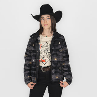 Chamarra Panhandle Aztec Berber Black Dama